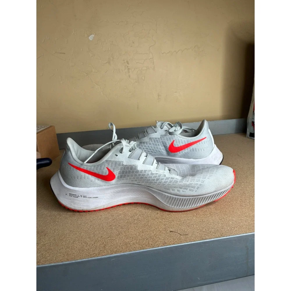 Nike Air Zoom Pegasus 38 Mens Running Shoes Grey Blue Crimson BQ9646-006 Size 10